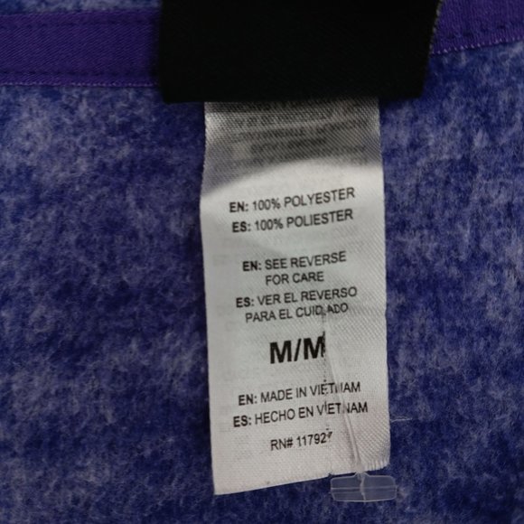 REEBOK PURPLE  MEDIUM ZIP UP JACKET WITH THUMB HOLES - Picture 5 of 15